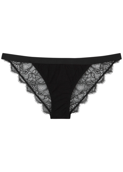 Love Stories Wild Rose Black Lace Briefs