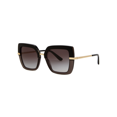 Dolce & Gabbana Black Oversized Sunglasses, Sunglasses, Black
