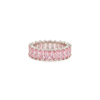 ROSIE FORTESCUE CRYSTAL-EMBELLISHED WHITE RHODIUM-PLATED RING