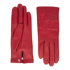 Agnelle Moor Love Red Leather Gloves In Red