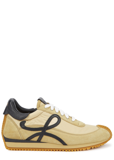 Loewe Low-cut Lace-up Sneakers In Nude