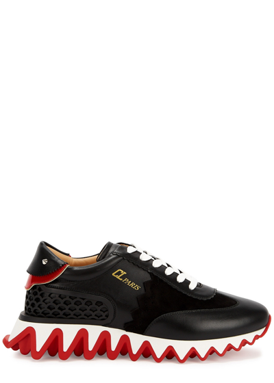 CHRISTIAN LOUBOUTIN CHRISTIAN LOUBOUTIN LOUBISHARK DONNA BLACK LEATHER SNEAKERS