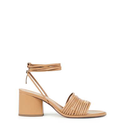 Aeyde Natania Leather Sandals In Tan