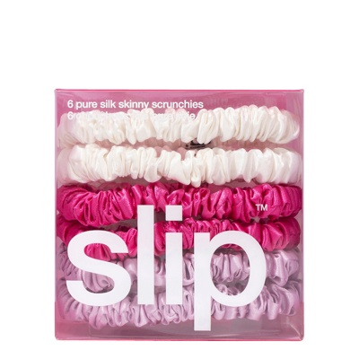 Slip Pure Silk Skinny Scrunchies In White