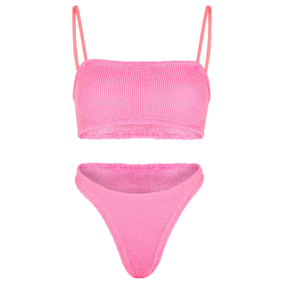 Hunza G Gigi Seersucker Bikini In Pink