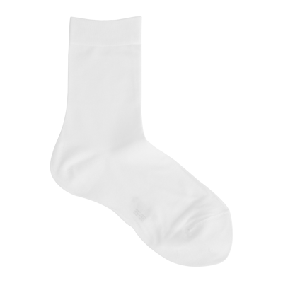 Falke Cotton Touch Rolled-cuff Stretch-cotton-blend Socks In 2000 White