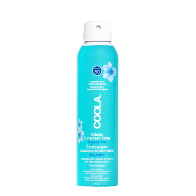 Coola Body Spray Spf50 Unscented 177ml, Tanning, Non-aerosol In White