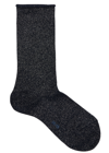 Falke Shiny Metallic-weave Socks In Navy