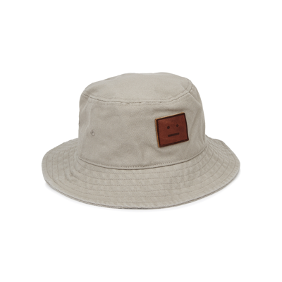 Acne Studios Buko Stone Cotton Bucket Hat In Neutral