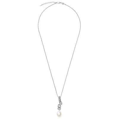 Missoma Molten Pearl And Silver-plated Necklace In Metallic