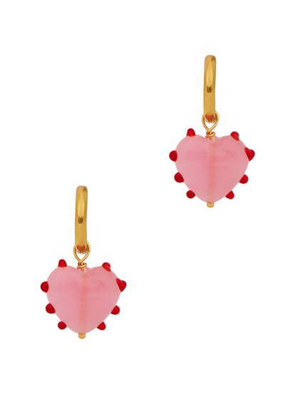 Sandralexandra Milagros 18kt Gold-plated Hoop Earrings In Pink