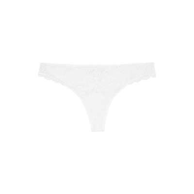 Hanro Luxury Moments Lace Thong In White