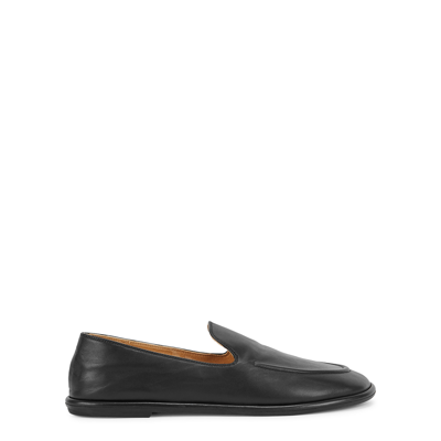 The Row Canal Leather Loafers In Black