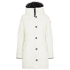 Canada Goose Rossclair Hooded Parka Coat In White