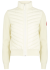 Canada Goose Hybridge Padded Shell-down And Wool Jacket In Cream