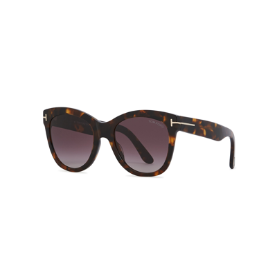 Tom Ford Wallace Tortoiseshell Oversized Sunglasses In Pink