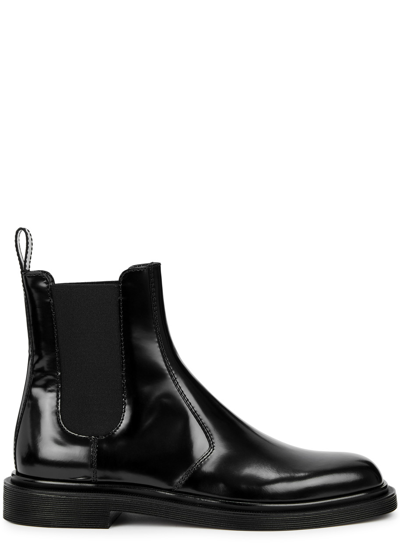 The Row Ranger Patent Leather Chelsea Boots In Blk Black