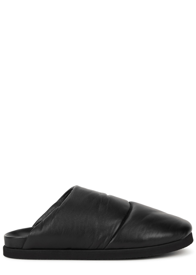 Moncler Genius 1 Moncler Jw Anderson Quilted Leather Mules In Black