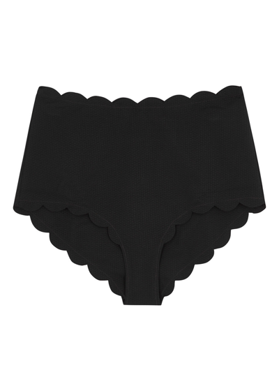 Marysia Santa Monica Scalloped Bikini Briefs In Black