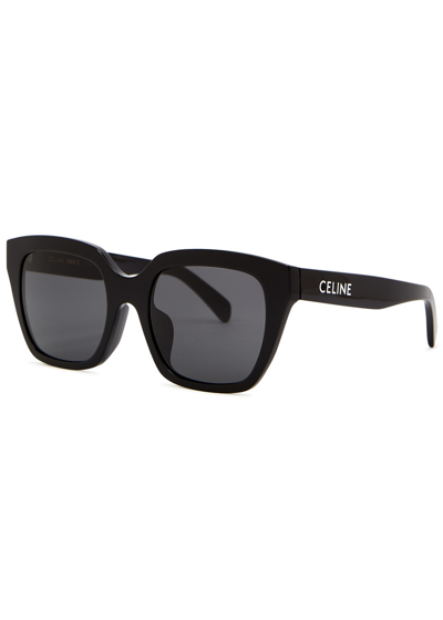 Celine Square Frame Sunglasses In Black