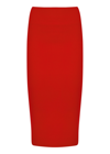 Victoria Beckham Vb Body Ribbed Stretch-knit Midi Skirt In Red