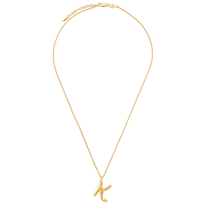 Missoma K Initial 18kt Gold-plated Necklace