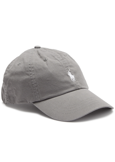 Polo Ralph Lauren Logo-embroidered Twill Cap In Grey