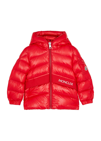 Moncler Kids Groseiller Quilted Shell Jacket (4-6 Years) In Red
