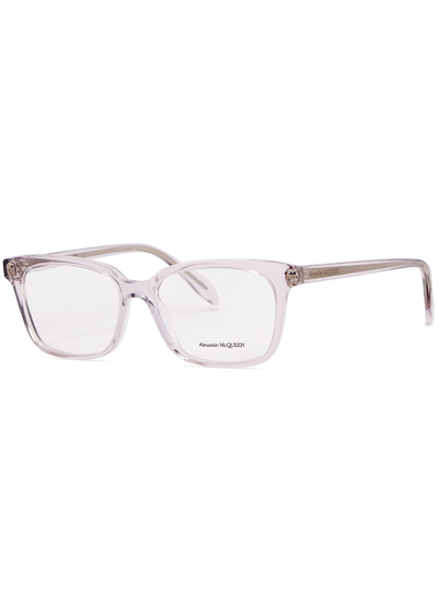 Alexander Mcqueen Square-frame Optical Glasses In Pink