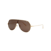 Cartier Santos De  Mask Sunglasses, Sunglasses, Gold-tone In Gold