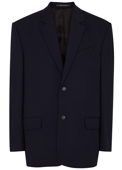 Balenciaga Single-breasted Blazer Jacket In Black