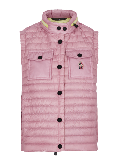Moncler Gumiane Puffer Vest In Pink