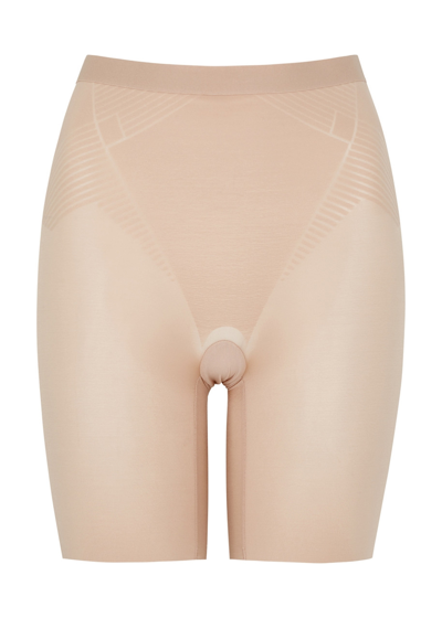 Spanx Thinstincts 2.0 Mid-thigh Shorts In Beige