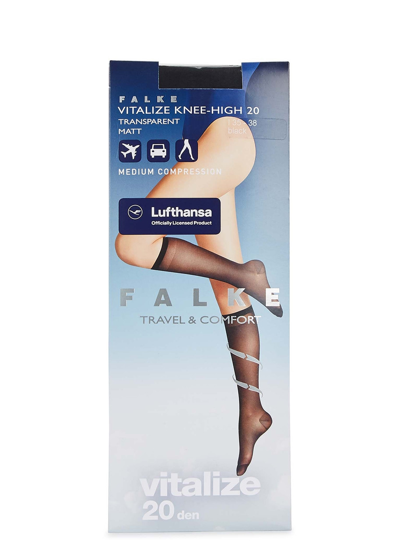 Falke Vitalize 20 Denier Knee-high Socks In Black