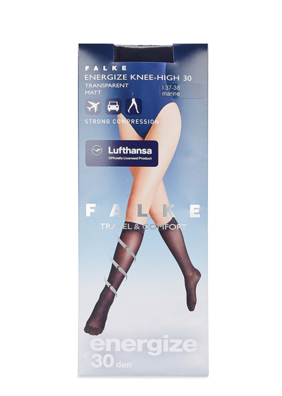 Falke Energize 30 Denier Knee-high Socks In Dark Blue