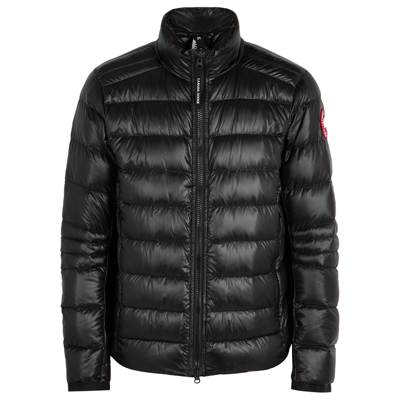 Canada Goose Crofton Slim-fit Quilted Recycled Nylon-ripstop Down Jacket In Black