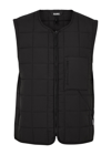 Rains Quilted Water Resistant Liner Vest In Black
