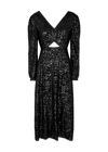 Needle & Thread Elara Sequin-embellished Midi Dress In Black
