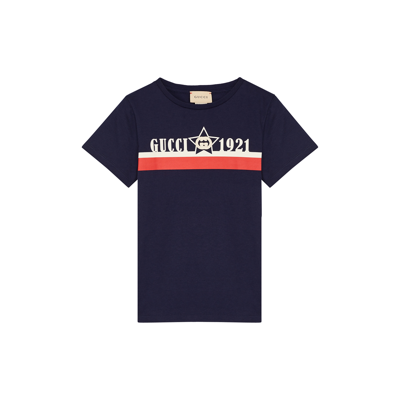 Gucci Kids Logo-print Cotton T-shirt In Multi