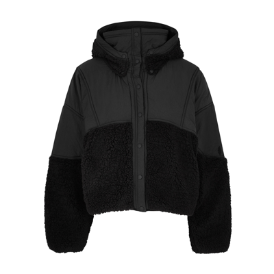 Free People Movement Adventure Awaits Fleece And Shell Jacket In Black
