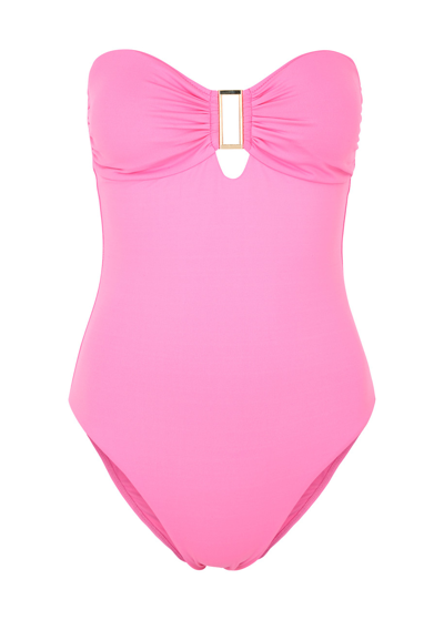 Melissa Odabash Como Bandeau One-piece Swimsuit In Pink