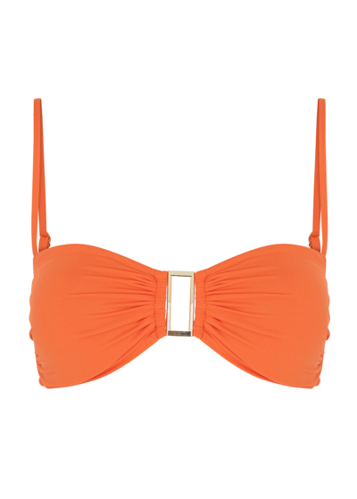 Melissa Odabash Spain Bandeau Bikini Top In Apricot