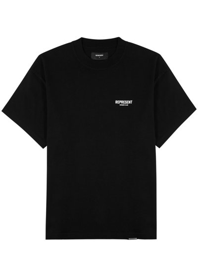 Represent Owners Club Cotton T-shirt In Black