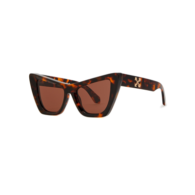 Off-white Edvard Oversized Cat-eye Sunglasses, Sunglasses, Brown