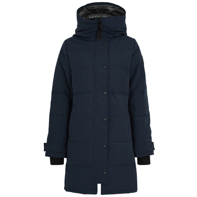 Canada Goose Shelburne Hooded Arctic-tech Parka, Navy, Parka, Coat In Blue