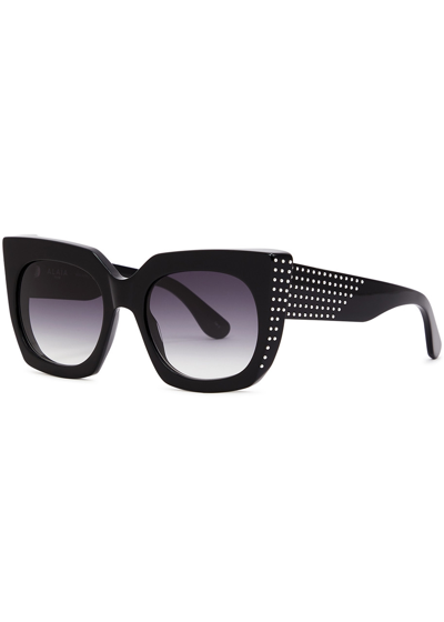 Alaïa Embellished Oversized Cat-eye Sunglasses, Sunglasses, Black