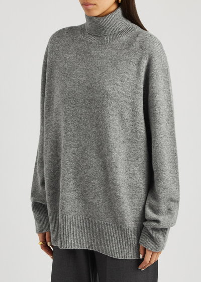 The Row Stepny Roll-neck Wool-blend Jumper In Grey