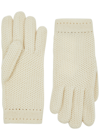 INVERNI INVERNI WAFFLE-KNIT CASHMERE GLOVES