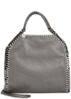 Stella Mccartney Falabella Mini Faux Suede Tote In Light Grey