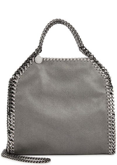 Stella Mccartney Falabella Mini Faux Suede Tote In Light Grey